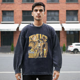 Mens Vintage Long Sleeve Shirt Vintage T-Shirt Men's Street