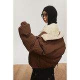 Unisex Coat Loose Thick Stand-up Collar Cotton-Padded Coat Winter