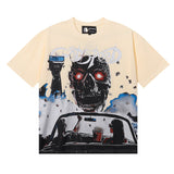 Godspeed T Shirts Driving Movie Skull Printing Cotton Casual Short Sleeves Men and Women