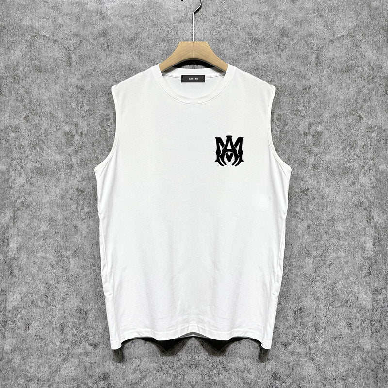 Amiri tank top flat thick letter spider armband printing