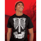 Skeleton Junk Food Ribcage Shirt Funny Halloween Costume