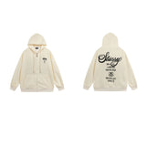 Stussy Hoodie Zip-Up Cardigan Fleece Hooded Sweater