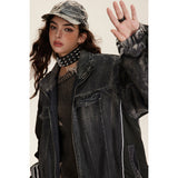 Unisex Coat Stitching Quilted Denim Coat Couple