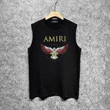 Amiri tank top five-pointed star flying eagle printing