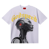 Godspeed t Shirts Technology Robot Printing Cotton Casual Short Sleeve Men and Women