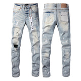 Purple Brand Jeans Pure Cotton High Street Trend