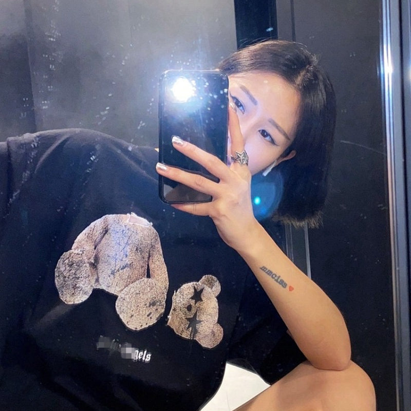 Palm Angels T Shirts Short Sleeve T-shirt Men and Women Loose Half Sleeve