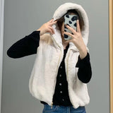 Women Vest Plush All-Matching Cardigan Thickened Warm