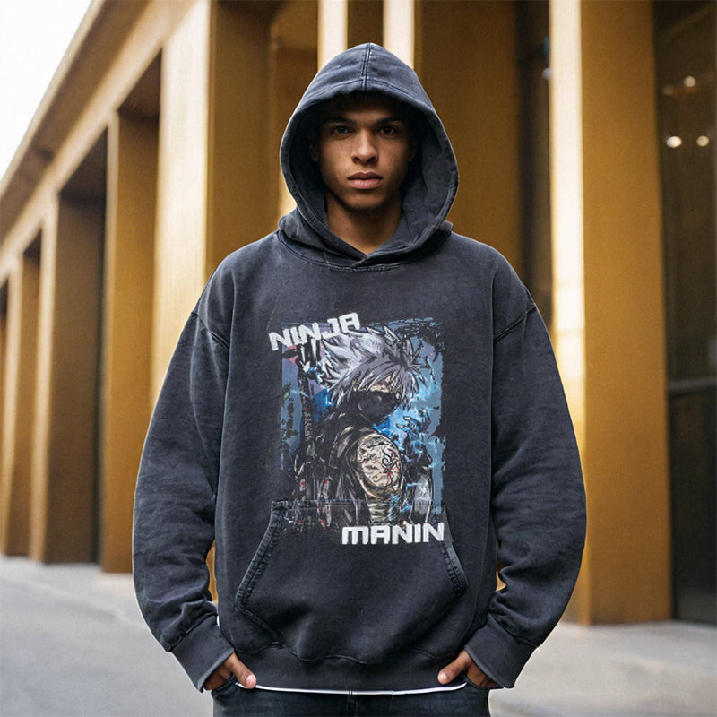 Mens Vintage Hoodie Casual Hooded Sweater