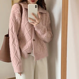 Women Knitted Cardigan Loose Knit Fashionable Jacket