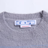 Off Ow Whtie Ombre Mohair Loose Sweater