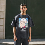 Mens Vintage T Shirt Short Sleeve T-Shirt Neckline