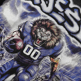 MAJESTIK T Shirts Lion Football Graphic Crop Tee Hot Diamond Design