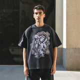 Mens Vintage T Shirt Short Sleeve T-Shirt Men Hip Hop