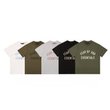 Fog Essentials T Shirts Spring/Summer FOG Double Line Letter Print Crew Neck Short Sleeves