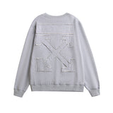 OW Sweatshirt Patchwork Crew Neck Sweatshirt