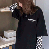 Fog Fear of God Essentials T Shirt Double Line Floral Short Sleeve Printed Couple T-shirt