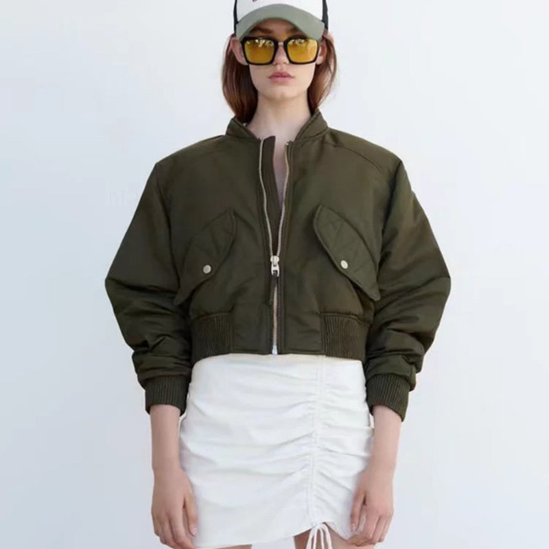Women Cotton Coat Fashion Bomber Jacket