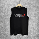 Amiri tank top with vine and man text printing