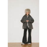 Unisex Coat Stitching Warm Cotton Coat Stand Collar