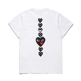 CDG Be Kind T Shirt Short Sleeve Peach Heart Unisex Wear Cotton T-shirt