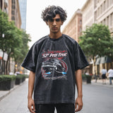 Mens Vintage T Shirt Printed Short Sleeve T-Shirt Men and Women