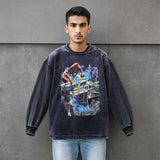 Mens Vintage Long Sleeve Shirt Long Sleeve T-Shirt Casual Men's and Women's