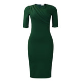 Women Dress Women's V-neck Solid Color plus Size Dress