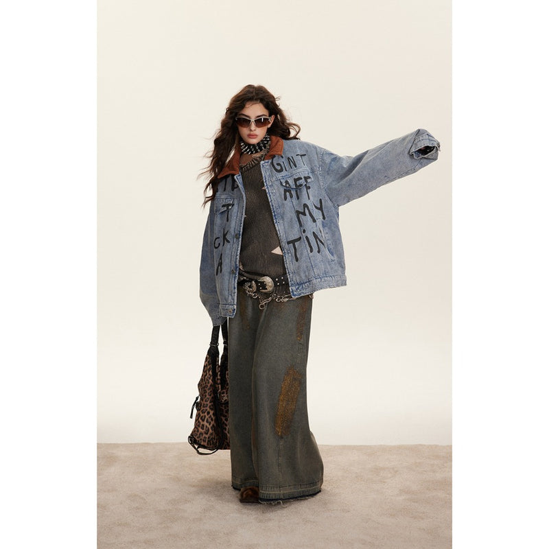 Unisex Coat Do the Old Cowboy Coat Couple Loose Thick