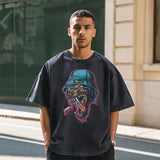 Mens Vintage T-Shirt Summer Men's T-Shirt Short Sleeve