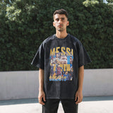 Mens Vintage T Shirt Short Sleeve T-Shirt Men's Loose