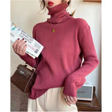 Women Pullover Sweater Loose Turtleneck Sweater