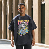 Mens Vintage T Shirt Short Sleeve T-Shirt Men's Top