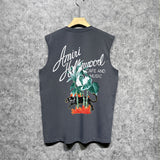 Amiri tank top banana panther printing