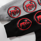 Hellstar Sweatshirt Autumn and Winter Smiley Kirin Arm Print
