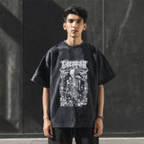 Mens Vintage T-Shirt Printed Short Sleeve T-Shirt