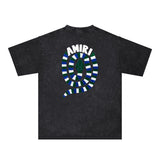 Amiri Washed Distressed T Shirt Printed Trendy Pure Cotton