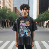 Mens Vintage T Shirt Tide Brand Washing Short Sleeve T-Shirt Men