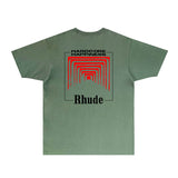 Rhude T Shirts Printed Trendy Pure Cotton