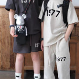 Fear of God Essentials Kids 1977 Shorts Children Loose-Fitting Pure Cotton Short Sleeves