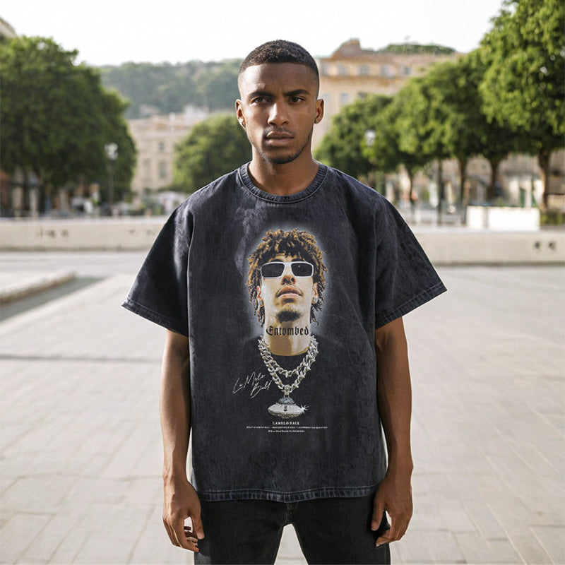 Men's Vintage T Shirt Printed Short Sleeve T-Shirt