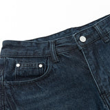 Men Jeans Pleated Stitching Loose All-Match
