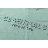 Fog Essentials T Shirts Spring/Summer FOG Duplex Embossed Letter Crew Neck Short Sleeves
