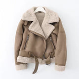 Women Cotton Coat Suede Imitation Lamb Wool
