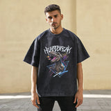 Men's Vintage T Shirt Men's and Women's Hip Hop Short Sleeve tee