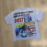 First Row T Shirts LOST UTOPIA RUINS DREAM CROPPED TEE American tide brand white ink direct injection high quality hot drill