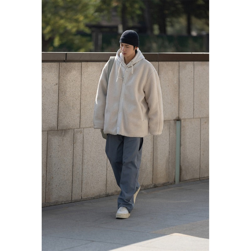 Unisex Coat Double-Sided Cotton-Padded Coat Winter Lamb Wool