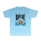Rhude T Shirts Printed Trendy Pure Cotton