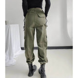 Women Jeans Autumn Multi-Pocket Cool Handsome Camouflage