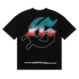 Godspeed T Shirts Helicopter Printing Cotton Casual Short Sleeves Men and Women